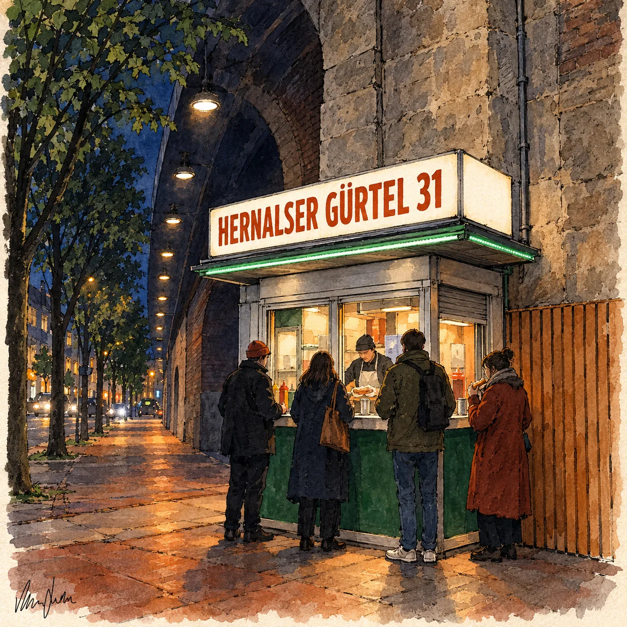 Würstelstand Hot Dog